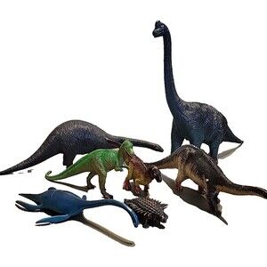 Vtg Larami Dinosaur Lot Rubber (have names on bottom)